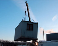 Перевозка бытовок манипулятором